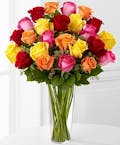 Premium Long Stem Roses - Multicolored'