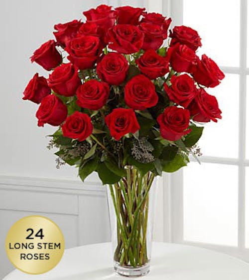 Red Roses Vased