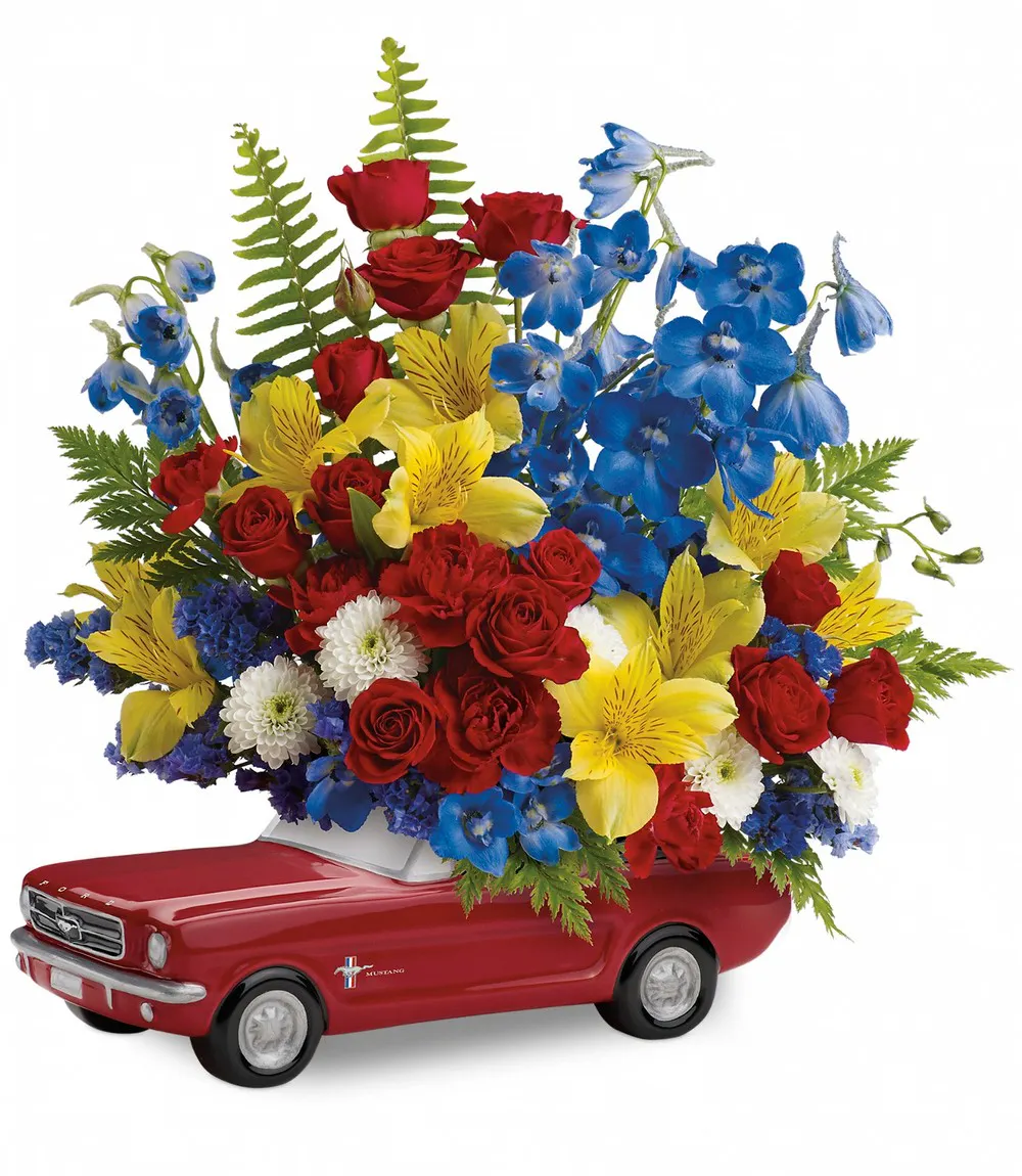 65 Ford Mustang Bouquet: Keepsake Flower Bouquet - Veldkamp's
