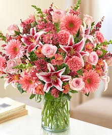 Pink Mixed Flower Sympathy Arrangement 