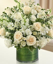 All White Sympathy Bouquet 
