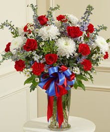 Red, White & Blue Sympathy Bouquet 
