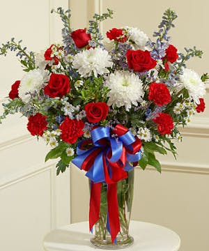 Red, White & Blue Sympathy Bouquet