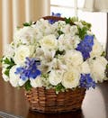 Peace, Prayers & Blessings Basket - Blue & White