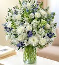 Sincerest Sorrow Bouquet - Blue and White