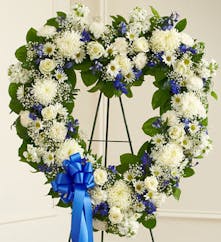 Blue & White Standing Heart