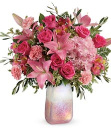 Romantic Pink Rose & Lily Bouquet 
