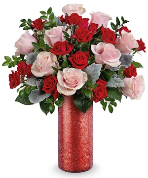 Charming Red & Pink Rose Bouquet
