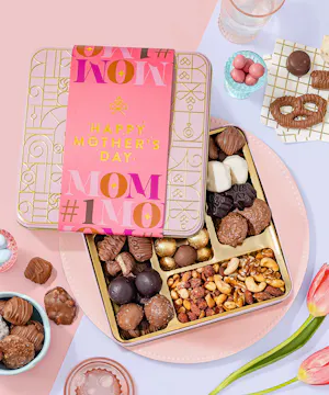 Bonnie & Pop Mother's Day Gift Box, Chocolate & Nut Snack Box