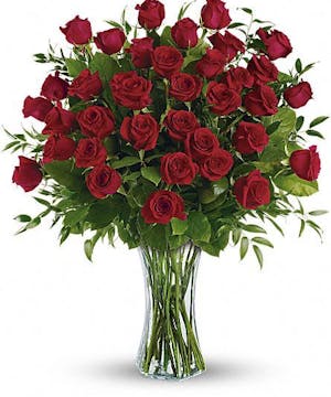 Three Dozen Long Stem Red Roses