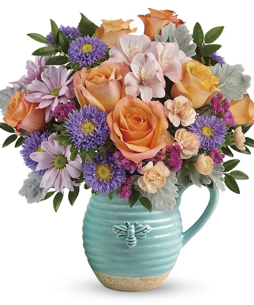 Busy Bee Pitcher Bouquet