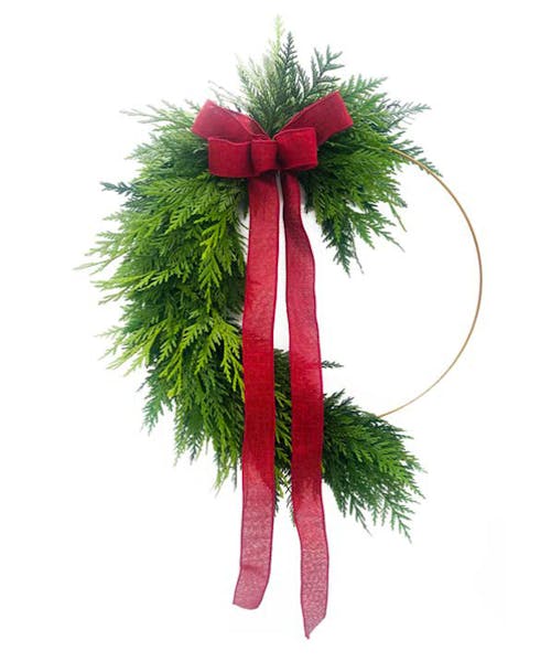 Cedar Halfmoon Wreath