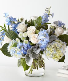 Elegant Blue & White Bouquet 