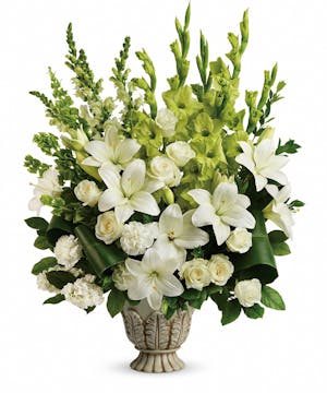 White Rose & Lily Sympathy Bouquet
