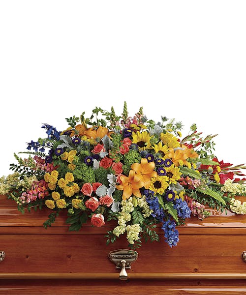 Colorful Reflections Casket Spray