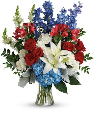 Red, White & Blue Tribute Bouquet