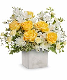Modern Yellow & White Bouquet 