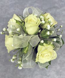 Rose & Babies Breath Wrist Corsage 