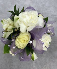 White Wrist Corsage 