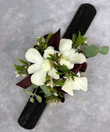 White Orchid Wrist Corsage 