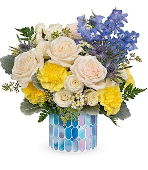 Blue, White & Yellow Bouquet