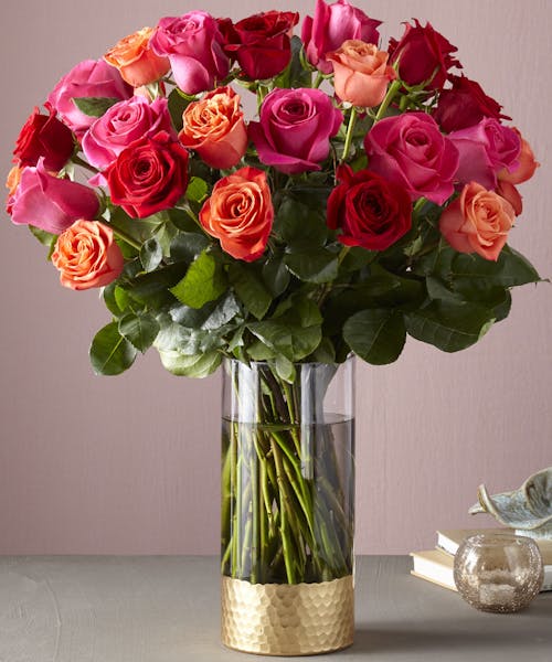 Ever After Rose Bouquet: Mixed Color Rose Bouquet - Veldkamp's Flowers | Denver Florist | Fresh Cut Flowers | Nationwide Same Flower Delivery