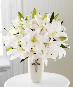 All White Sympathy Bouquet