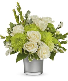 Modern Green & White Bouquet 