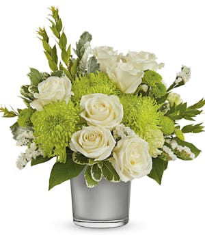 Modern Green & White Bouquet