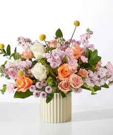 French Market Bouquet with Ivory Vase