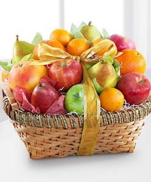 Gift Basket Filled With Delicious Seasonal Fruit 