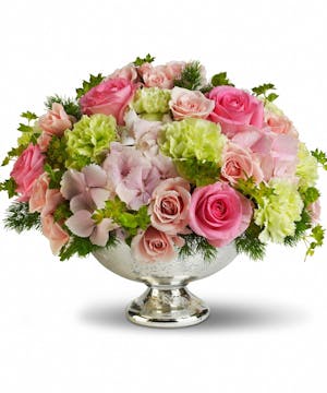 Pastel Colored Spring Centerpiece
