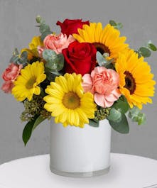 Charming Rose  Sunflower Bouquet 