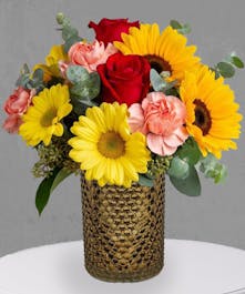 Charming Rose  Sunflower Bouquet 