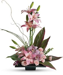 Pink Bouquet with Cymbidium Orchids 