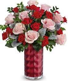 Charming Red & Pink Rose Bouquet 