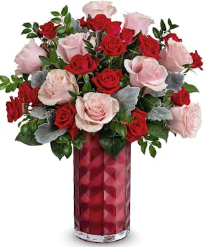 Charming Red & Pink Rose Bouquet