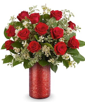 Elegant Red Rose & Alstroemeria Bouquet