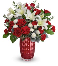 Elegant Red & White Valentine Bouquet 