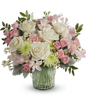 Charming Pink & Green Spring Bouquet