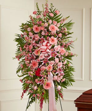 All Pink Mixed Flower Standing Spray
