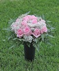 Pink Rose Graveside Tribute Urn