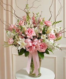 Pink & White Sympathy Bouquet 