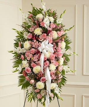 Pink & White Mixed Flower Standing Spray