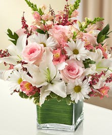 Pink & White Sympathy Bouquet 