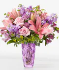Precious Petals Bouquet with Lavender Vase