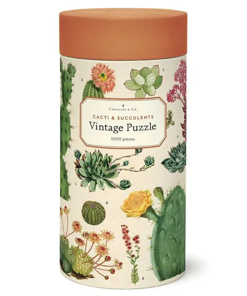 Cavallini Vintage Puzzle Cacti and Succulents