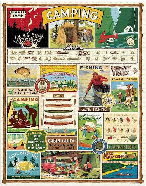 Cavallini Vintage Puzzle Camping