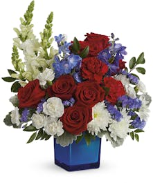 Red, White & Blue Flowers 