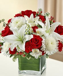 Red & White Sympathy Bouquet 
